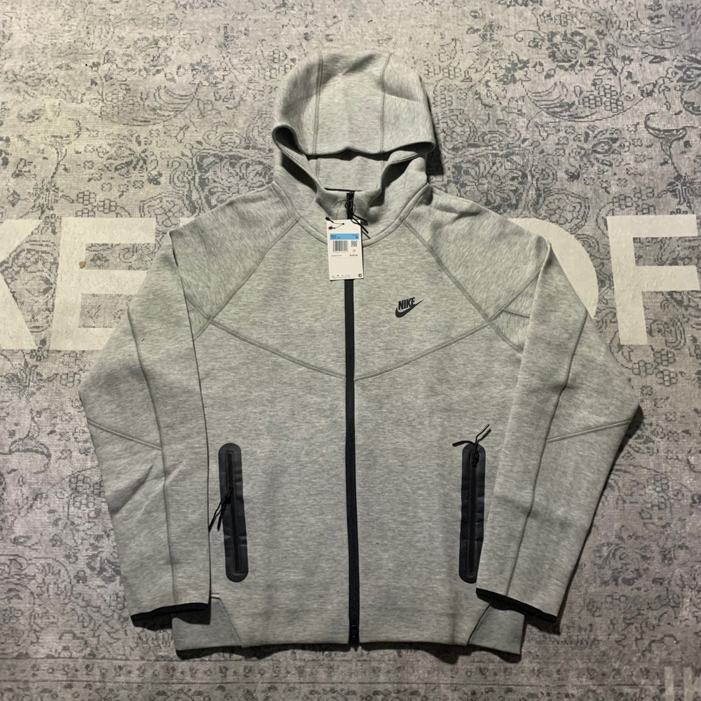 Nike Tech Fleece Windrunner Full Zip Hoodie Mens Size M Grey FB7921-063 NEW